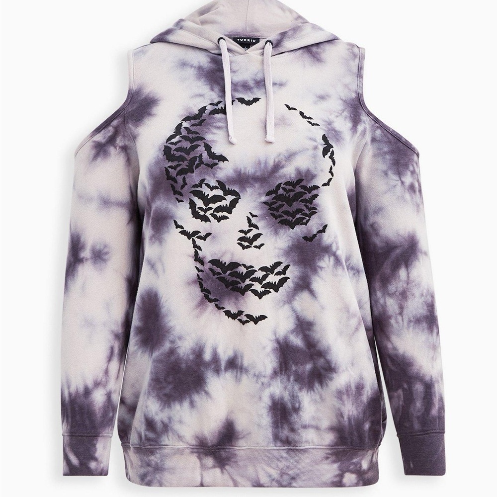 NWT Torrid Bat Cold Shoulder Hoodie